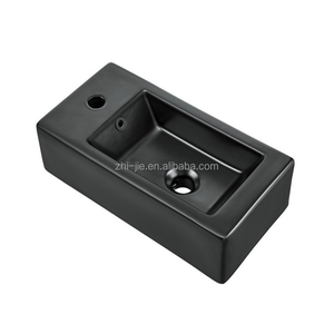 JETMAN Nouvelle Arrivée Noir <span class=keywords><strong>Lave</strong></span>-vaisselle Salle De Bains Céramique Rectangulaire Petit Mur Accroché Lavabo Lavabo Lavabo - Product Image 1
