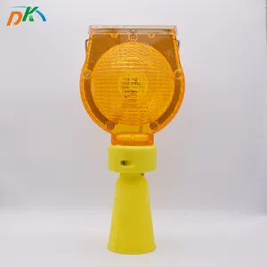 Lampu Sinyal Jalan Luar Ruangan Shell PC, Lampu Barikade Surya Kerucut Lalu Lintas