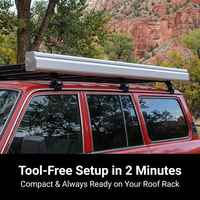 Auvent latéral pour véhicule, tente de voiture, boîtier en alliage d'aluminium, imperméable, UV50+, occultant, rétractable, SUV 4x4, camping, abri solaire extérieur