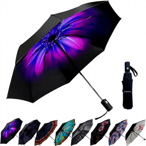 Parapluie de voyage compact, mini, coupe-vent, anti-UV, pliable en trois sections, léger, pour la pluie et le soleil, petit et portable, promotionnel - Product Image 1