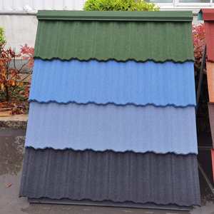 Günstige Farbige Dachplatten Steinbeschichtete Metalldachziegel für Gebäude - Product Image 2