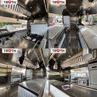 Camion de restauration mobile Truth en acier inoxydable avec équipement de cuisine complet pour hamburgers, tacos, pizzas et services de restauration de café