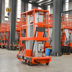 2024 New Brand 250kg Capacity Electric Telescopic Man Platform 10 Meter Single Column Aerial Working Aluminum Alloy Lift