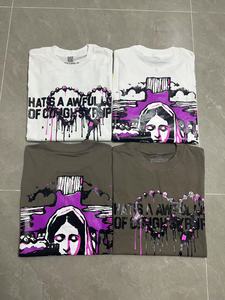 T-shirt da uomo personalizzata in cotone pesante con stampa 'That's <span class=keywords><strong>a</strong></span> Awful Lot of Cough Syrup' all'ingrosso - Product Image 4