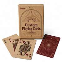 Jeu de cartes personnalisé en papier kraft, jeu de poker, cadeau personnalisé pour les événements