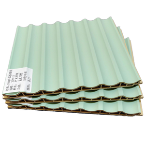 Panel de pared curvo 3D de fibra de madera y bambú impermeable y a prueba de humedad, pared de fondo moderna y minimalista - Product Image 1