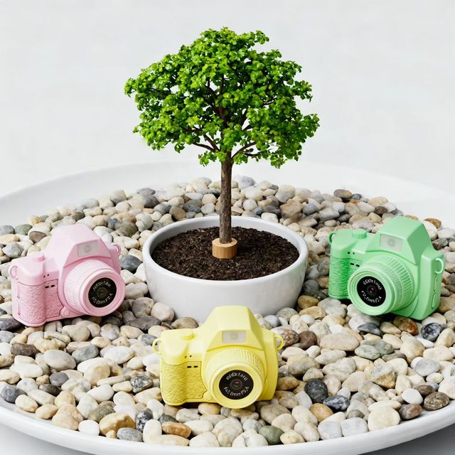 Mini Digital CCTV Camera for Kids Night Vision Retro Photo Style for Photography and Video CMOS Sensor Element