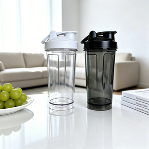 Plastic <b>Shaker</b> <b>Bottle</b> 600ml Bpa Free For Gym Travel Minimalist Design Adult Use - Product Image 1