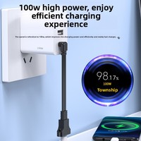 Câble d'extension Type-C USB 3.1 mâle vers femelle 10 Gbps avec trous de fixation pour données et charge sécurisées, câble en silicone