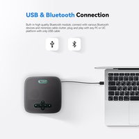 Connexion USB sans fil Haut-parleur Prise de voix à 360 ° Ordinateur Bureau à domicile Microphone de conférence