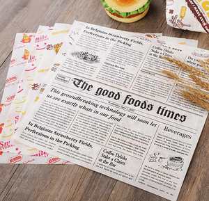 Customized Printed Logo Hamburger Fast Food <b>Paper</b> Greaseproof Wrapping <b>Wax</b> Coated <b>Paper</b> - Product Image 4