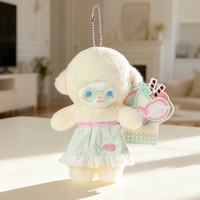 Porte-clés en peluche mignon et apaisant en forme de mouton, jouet anti-stress, idéal comme cadeau d'anniversaire