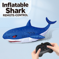 Jouets de requin gonflables géants MILI de 70 pouces avec 360 ° Requins gonflables télécommandés rotatifs pour enfants