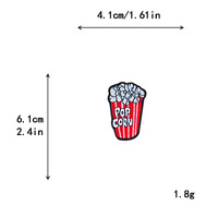Sac de broderie personnalisé frites pop-corn série tissu de broderie autocollant chaussures chapeau décoratif patchs brodés stock