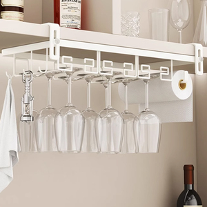 Cubiertos de varias filas de Metal dorado, almacenamiento debajo del gabinete, colgante de vino tinto, soporte para pañuelos de vidrio, estante de secado de platos, cordón - Product Image 3