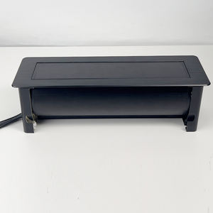 <span class=keywords><strong>Prise</strong></span> de courant multi-prises rotative à bascule manuelle montée sur le dessus de la table, en aluminium, pour bureau, conférence - Product Image 5