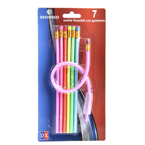 Longorgeous Crayon à rayures multicolores flexibles et souples avec gomme pour étudiants ou enfants - Product Image 6