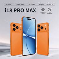 Smartphone Android 15 18 Pro Max >7" 5G/LTE AMOLED Octa Core HD 108MP 16GB/1TB 8000mAh 120Hz Double SIM Anglais