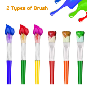 Nouveau produit 9 pièces ensemble de pinceaux de peinture d'artiste avec manche en bois mélange pinceau en forme de cheveux - Product Image 2