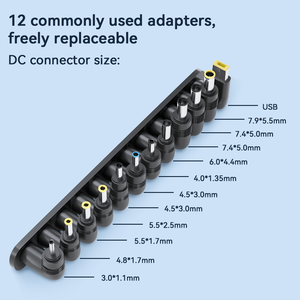 Chargeur pour ordinateur portable 90W tout-en-un avec <span class=keywords><strong>12</strong></span> embouts interchangeables pour Lenovo <span class=keywords><strong>HP</strong></span> DELL 4.5*3.0mm 3.0*1.1mm 5.5*2.5mm 5.5*1.7mm en promotion - Product Image 3