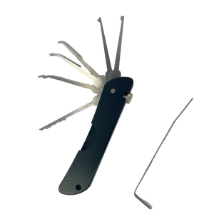 Juego de cuchillos de bolsillo de apertura de práctica de herramientas de cerrajería plegable 7 en 1 plegable de alta calidad OEM colorido - Product Image 1
