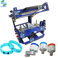 Machine d'Impression Sérigraphique Manuelle pour Bracelets en Silicone, Machine d'Impression pour Bracelets Manuels Cylindriques en Caoutchouc de Silicone