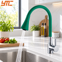 Robinet de cuisine flexible en gros 360° °   Robinet mélangeur d'évier extractible à bec orientable et flexible, haute pression, anti-éclaboussures, pour maison et hôtel