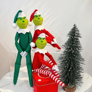 Jouets en <span class=keywords><strong>peluche</strong></span> de Noël <span class=keywords><strong>Grinch</strong></span> et Elfe en gros, 11 styles, animaux en <span class=keywords><strong>peluche</strong></span> à longue barbe, rembourrage en coton PP pour la décoration de l'arbre de Noël - Product Image 3