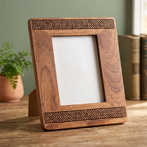 Handmade Wooden <b>Photo</b> <b>Frame</b> Rectangle Vertical Rustic Carved Design Tabletop Home Decor Customized Picture <b>Frame</b> Wall decor <b>Gift</b> - Product Image 1