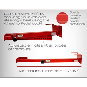 Verrou <span class=keywords><strong>de</strong></span> volant <span class=keywords><strong>de</strong></span> voiture YH3100, <span class=keywords><strong>tube</strong></span> carré réglable, clé universelle, brise-vitre en métal, pédale <span class=keywords><strong>de</strong></span> protection contre le vol <span class=keywords><strong>de</strong></span> voiture - Product Image 3