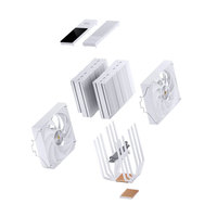 CC90 Dual Tower CPU Air-Cooled Gaming Cooler 6 Heat Pipes Fluid Bearing 25dBA Low Noise 81CFM High Airflow Compatible Computer