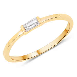 Bague de mariage pour femme élégante en argent sterling 925 vermeil en or classique, élégante, topaze taille émeraude, lunette sertie de bijoux fins - Product Image 2