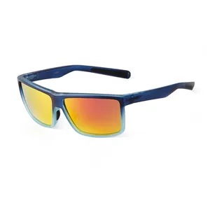 STYZ21319 Flat Top Polarized Riding Sunglasses Branded Mens Ultra Light Square Sunglasses Outdoor Fishing Surfing Sun Glasses