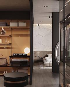 Cửa tủ quần áo trượt bằng gỗ cao cấp hiện đại với thiết kế bền chắc dành cho phòng ngủ và phòng thay đồ trong biệt thự - Product Image 2