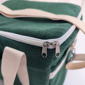 Bolsa refrigeradora de torre con cremallera, fiambrera aislada de tela de rizo, bolsas refrigerantes de tela de rizo suave para viajes de picnics en la <span class=keywords><strong>playa</strong></span> - Product Image 6