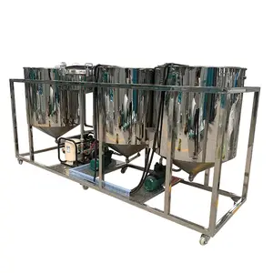 Máquina de refinación de aceite de sésamo comestible, pequeña escala, utilizada para maquinaria de prensa de aceite
