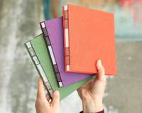Carnet de croquis LABON Classic Square A5, couverture rigide en papier, couverture en lin uni, pour aquarelle
