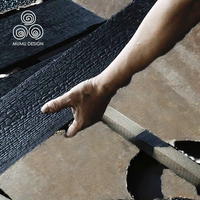 Panneaux de façade mats noirs sans joint avec système de fixation dissimulé, à rainures et languettes |   Revêtement en bois brûlé Yakisugi