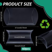 Boîte en forme d'oreiller, boîte d'emballage en plastique transparent PVC et PET sur mesure pour les jouets, les cosmétiques et plus encore, recyclable, matériau givré