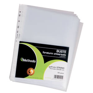 SET 50 BUSTE FORATE EN PPL MEDIANO 22X30CM - Product Image 1