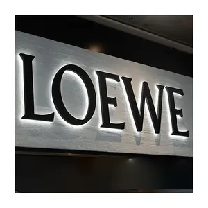 Custom Private Label Custom Metal Signage business signs logo outdoor Stainless steel backlit channel letter sign