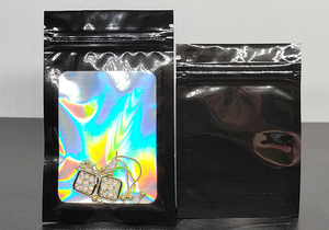 OEM ODM Rainbow Film Plastic Bag Factory Wholesale Holographic Self Sealing Jewelry Bag Flash jewelry sealing bone bag 10x15cm - Product Image 4