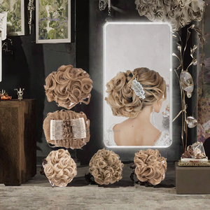 DS Hair <span class=keywords><strong>Chignon</strong></span> synthétique désordonné pour femme, extension de <span class=keywords><strong>chignon</strong></span>, <span class=keywords><strong>postiche</strong></span> à nouer pour <span class=keywords><strong>mariage</strong></span> et fête - Product Image 3