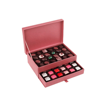 Caja de regalo de cartón de lujo en relieve personalizado de negocios clásico, caja de dulces de Chocolate, caja de regalo de embalaje multicapa para galletas