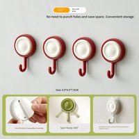 Crochets muraux pivotants pour serviettes, chapeaux et manteaux, pour cuisine, salle de bain, salon, sans perçage, à ventouse, auto-adhésifs