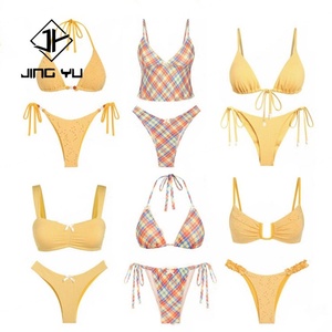 Bikini Personalizado con Etiqueta de Logotipo Metálico, Bikini de Cintura Alta, Traje de Baño Personalizado, Ropa de Playa con Estampado, Conjunto de Bikini de Dos Piezas con Tiras 2025 - Product Image 2