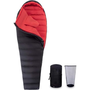 Saco <span class=keywords><strong>de</strong></span> dormir tipo momia con certificación RDS, relleno <span class=keywords><strong>de</strong></span> plumón <span class=keywords><strong>de</strong></span> pato 600, a prueba <span class=keywords><strong>de</strong></span> viento, con exterior <span class=keywords><strong>de</strong></span> nailon y cremallera bidireccional, para senderismo y camping. - Product Image 1