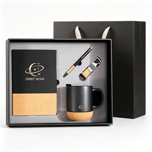 Set de regalo de cuaderno, taza y bolígrafo con logotipo personalizado para recompensas de empleados, regalos para clientes, eventos de campañas de marca corporativa. - Product Image 1