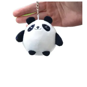Grosir roblox topi putih-Tas Boneka Mini Kecil Liontin Grosir 10Cm Mainan Panda Raksasa Lembut Kartun Imut Gantungan Kunci Mewah Ins Web Selebriti Gantungan Kunci