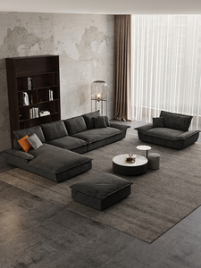 Duffy người đàn ông chèo thuyền sofa phi tần kết hợp phong cách Ý tối giản phong cách kem hình chữ L rộng ngồi sâu vải xốp nhỏ - Product Image 2